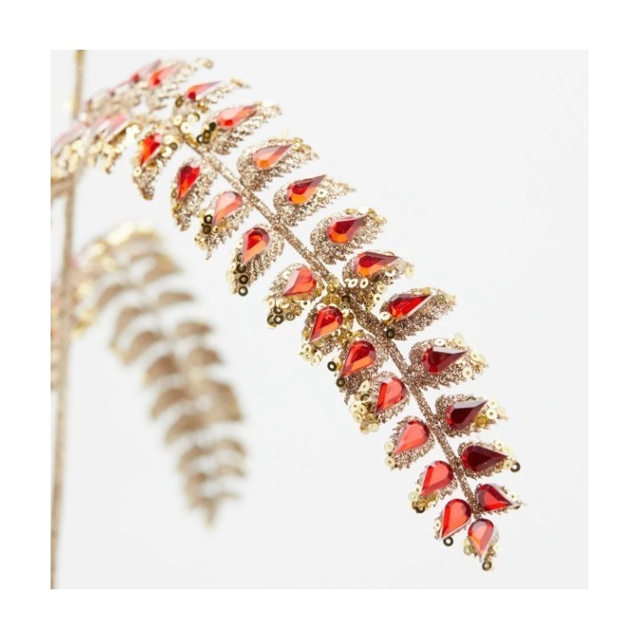 EDG Ramo di felce Diamonds rosso e oro alto 88 cm
