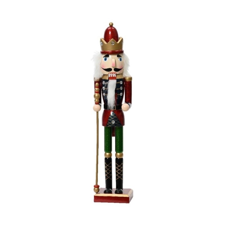 Kaemingk Schiaccianoci re in legno alto 38 cm