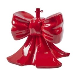EDG Base a fiocco per albero rossa lucida alta 57 cm