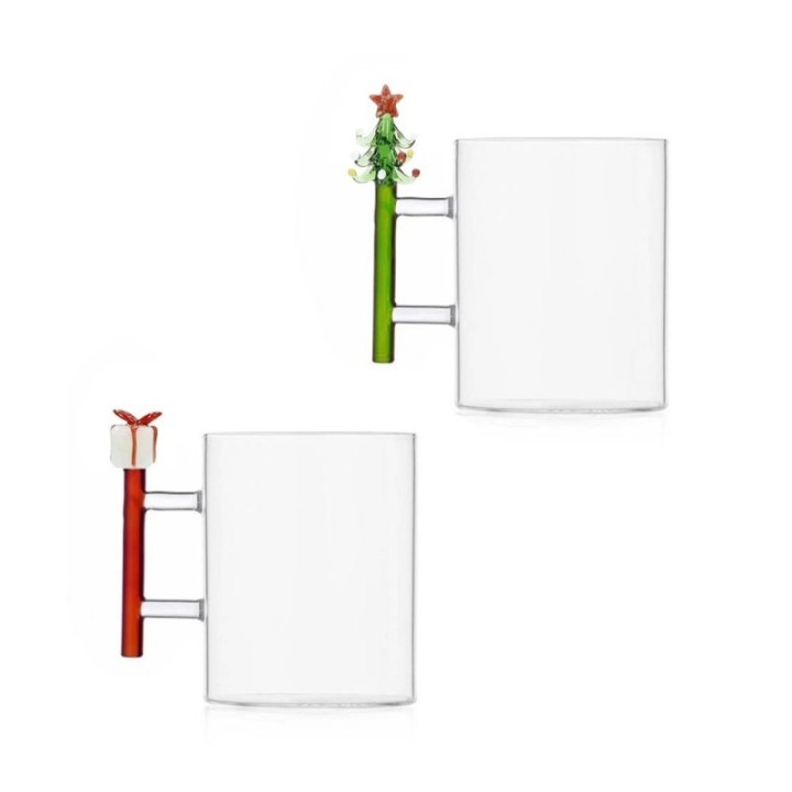 Brandani Set di 2 mug W il Natale alte 13 cm