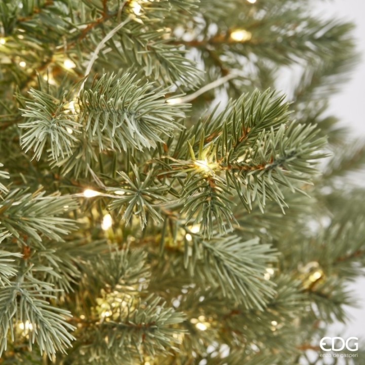 EDG Albero di Natale Pino Argentato in vaso 90 cm 240 LED