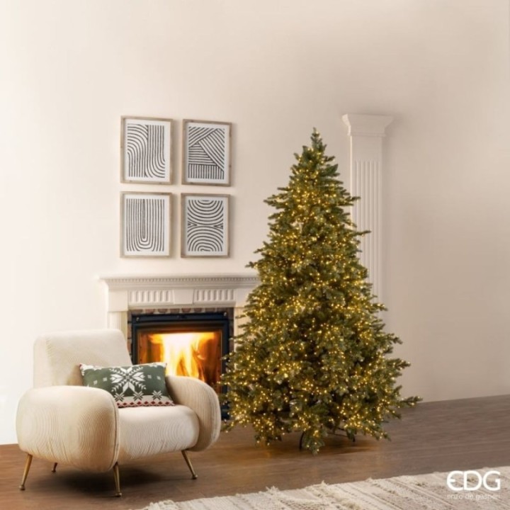 EDG Albero di Natale Pino Argentato 210 cm 4.000 LED