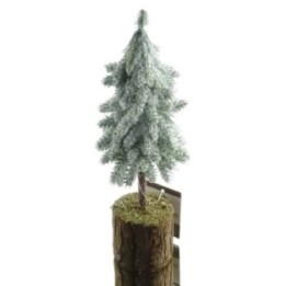 Kaemingk Mini albero innevato con tronco in legno alto 26 cm