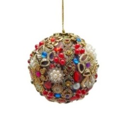 EDG Pallina Supreme con gemme e perline multicolore Ø 10 cm