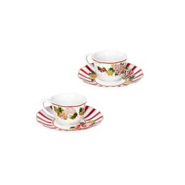 Brandani Set 2 tazzine da caffè con piattino Le Chicche 120 ml