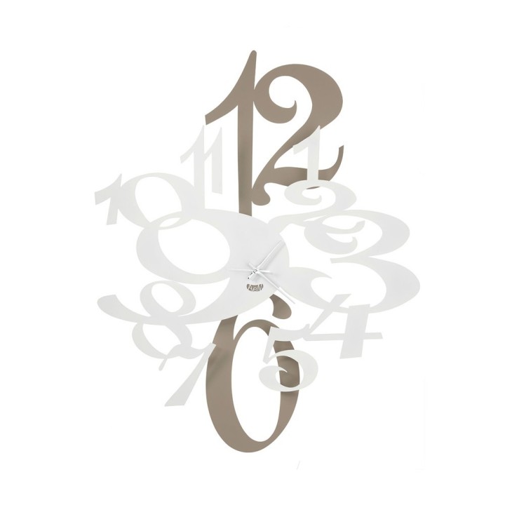 Arti e Mestieri - Orologio da parete Ermes sabbia e bianco