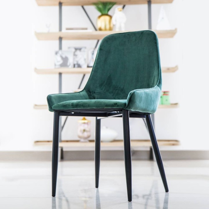 Novità Home Sedia in velluto verde