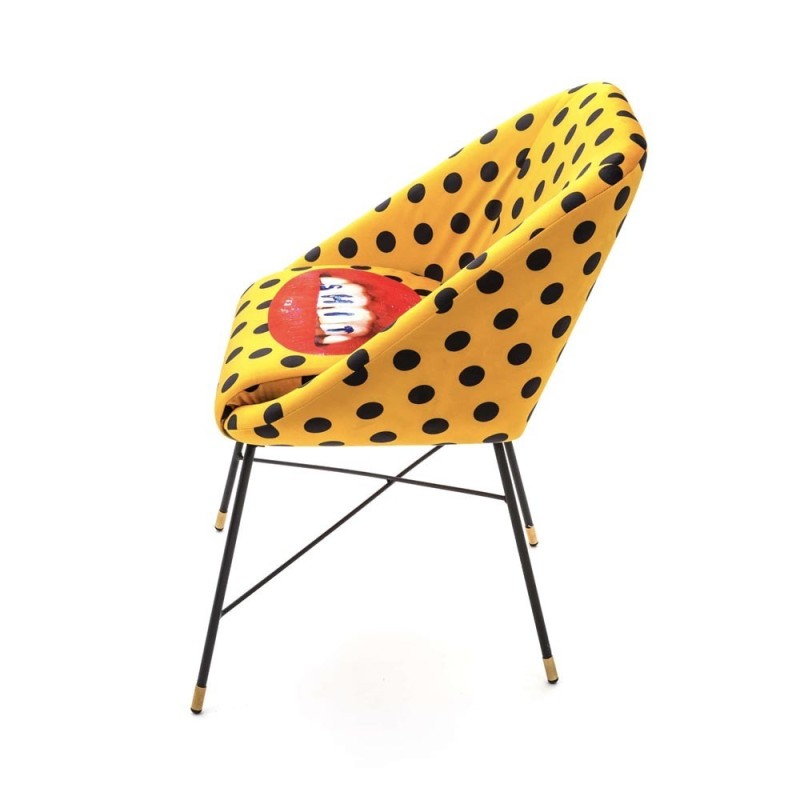 SEDIA IMBOTTITA "TOILETPAPER" Cm.60x63 h.78 - SHIT