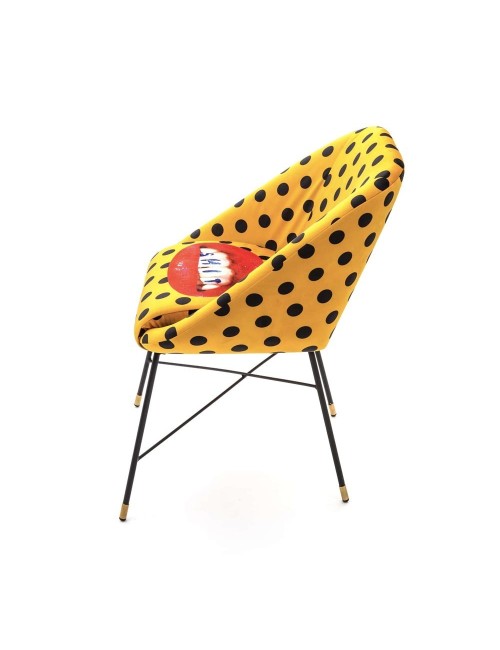 SEDIA IMBOTTITA "TOILETPAPER" Cm.60x63 h.78 - SHIT