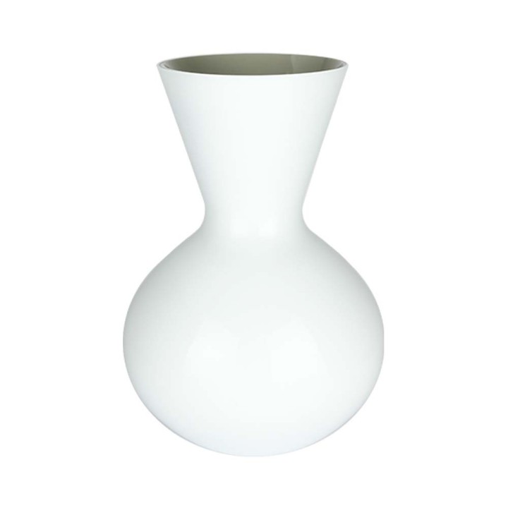 Venini Vaso Idria lattimo e talpa alto 36 cm
