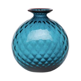 Venini Monofiori Balloton orizzonte filo rosso alto 24,5 cm