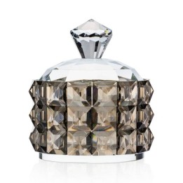 Emò Italia Scatola in cristallo fumè 11,5cm x 11,5cm x 13,5cm