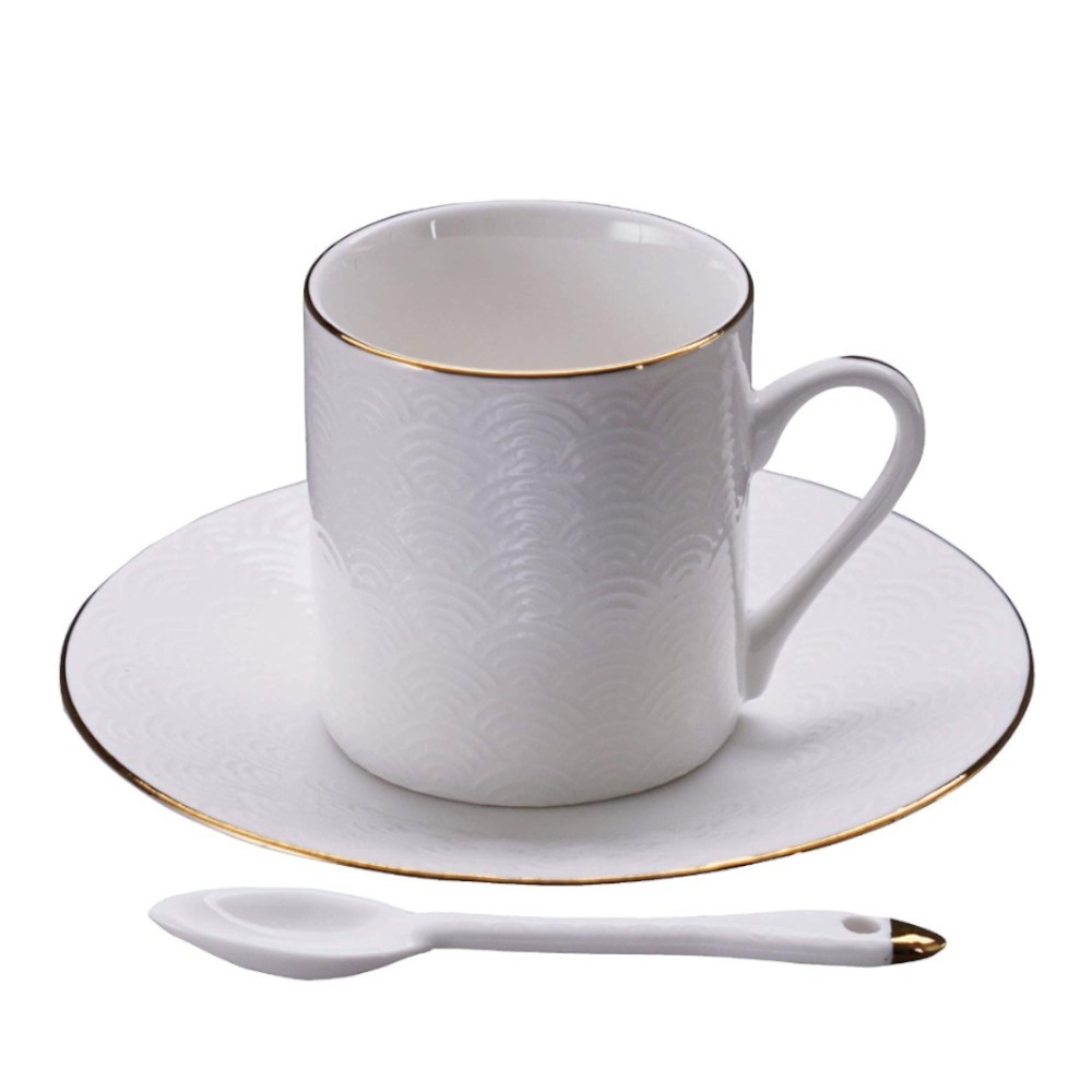 confezione regalo in porcellana asiatica Set da 12 tazzine da caffè con piattini e cucchiai TOKYO Design studio Nippon Black design giapponese 