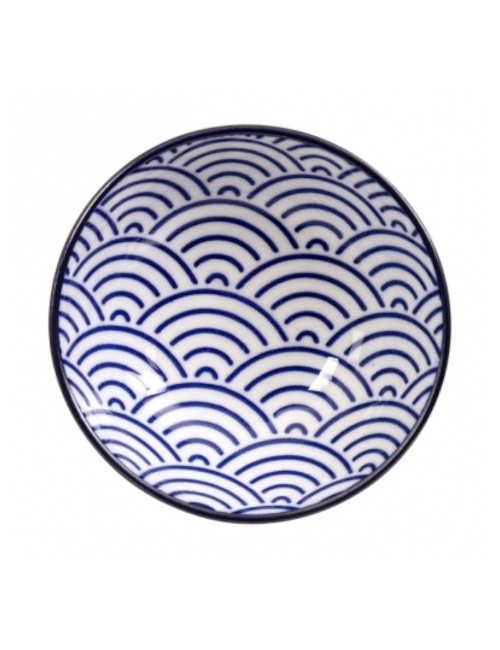 Nippon Blue Plate Set6 w/Chop 21x13.5 & 9.5x3cm Wa