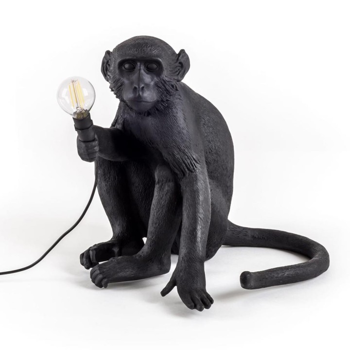 Seletti Monkey Lamp seduta nera da esterno 32 cm
