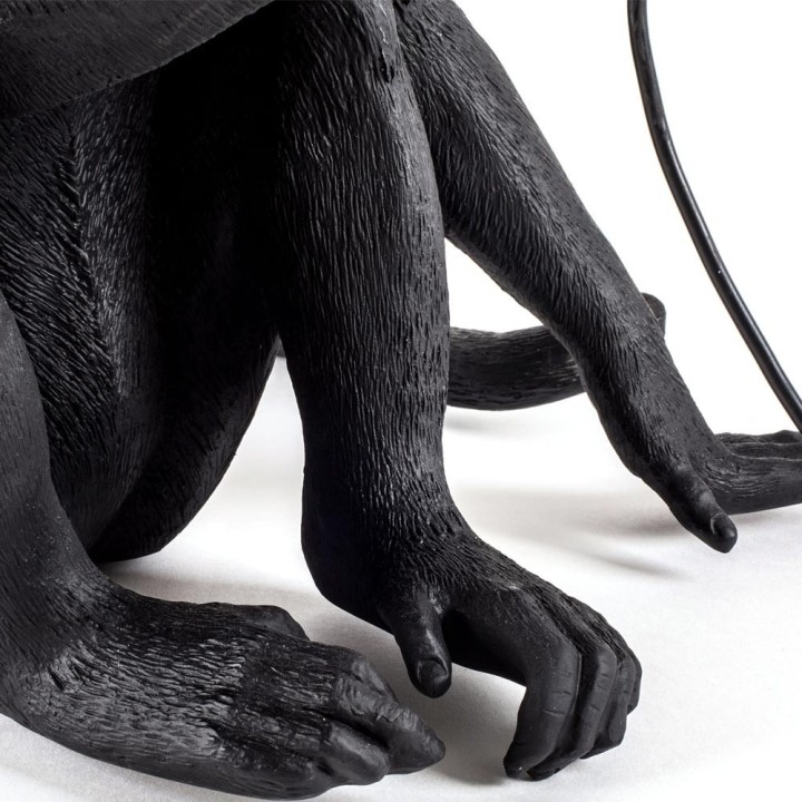 Seletti Monkey Lamp seduta nera da esterno 32 cm