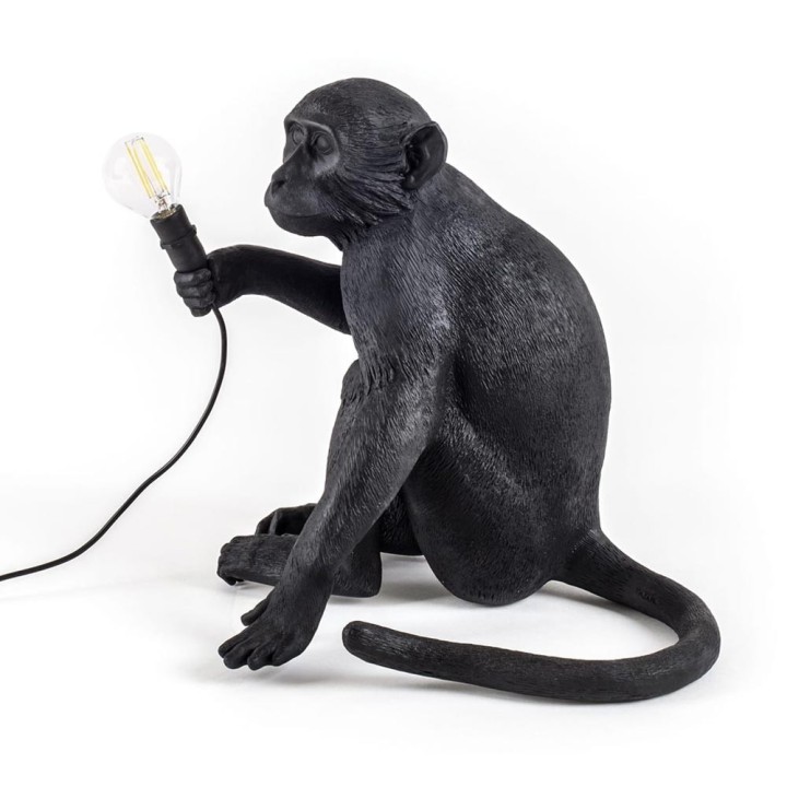 Seletti Monkey Lamp seduta nera da esterno 32 cm