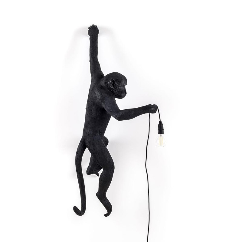 LAMPADA RESINA"MONKEY LAMP-OUTDOOR-BLACK"Cm.37x20,
