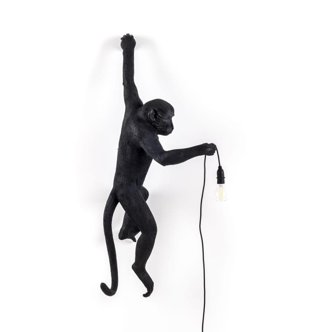 LAMPADA RESINA"MONKEY LAMP-OUTDOOR-BLACK"Cm.37x20,