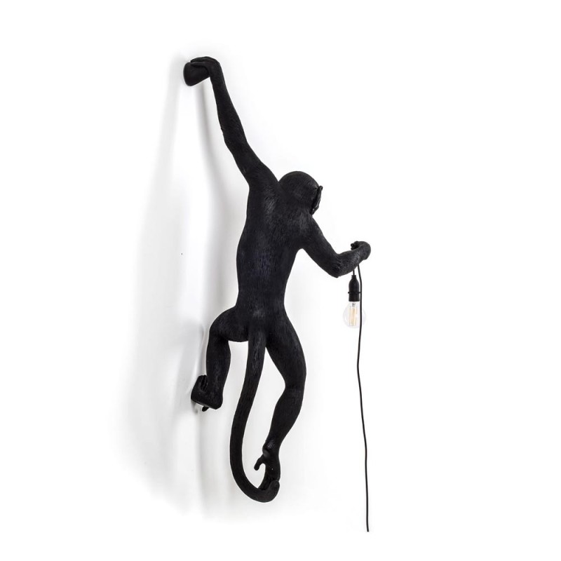 LAMPADA RESINA"MONKEY LAMP-OUTDOOR-BLACK"Cm.37x20,