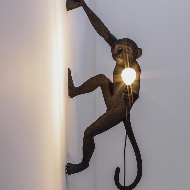 LAMPADA RESINA"MONKEY LAMP-OUTDOOR-BLACK"Cm.36x24h
