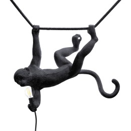 Seletti Monkey Lamp Swing nera da esterno