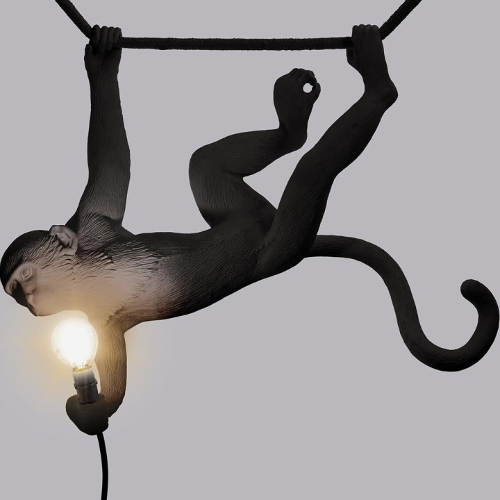 Seletti Monkey Lamp Swing nera da esterno