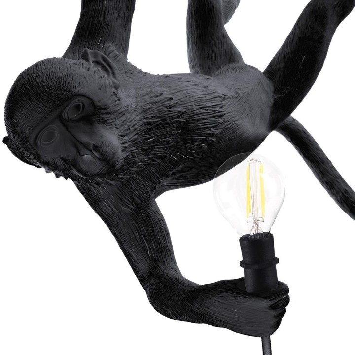 Seletti Monkey Lamp Swing nera da esterno