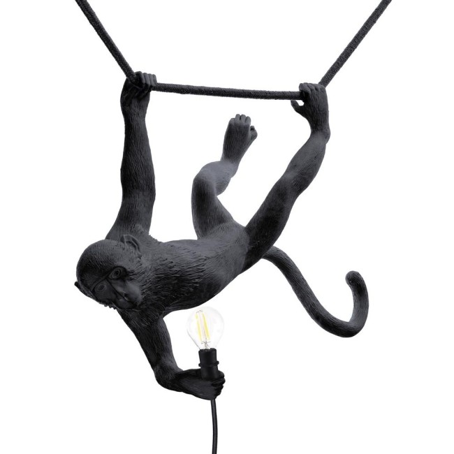 LAMPADA IN RESINA "MONKEY LAMP-OUTDOOR-BLACK" Cm.5