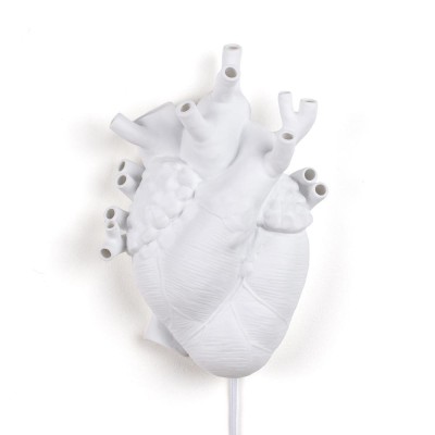 APLIQUE IN PORCELLANA "HEART LAMP" Cm.22x11 h.32 2