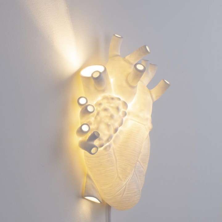 Seletti Heart Lamp da parete a cuore anatomico