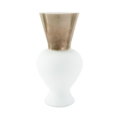 Vaso Re Lattimo Venini in Vetro di Murano – h 38 cm