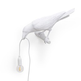 Seletti Bird Lamp Looking Left bianca in resina