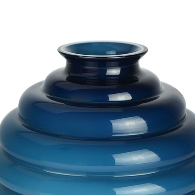 Venini – Vaso Decò in Vetro Soffiato Opalino...