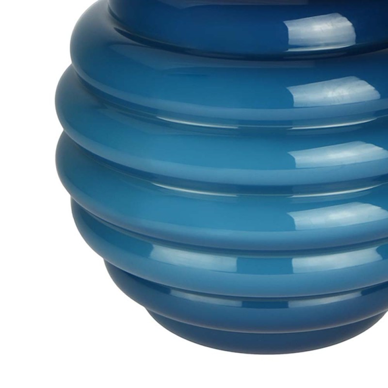 Venini – Vaso Decò in Vetro Soffiato Opalino...
