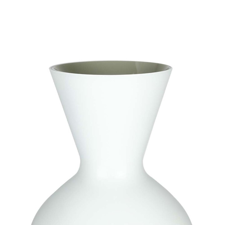 Venini Vaso Idria lattimo e talpa alto 36 cm