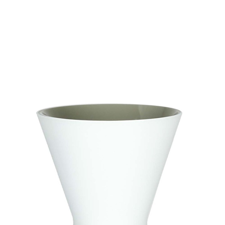 Venini Vaso Idria lattimo e talpa alto 36 cm