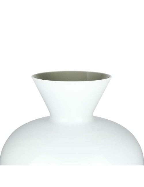 Vaso Idria Venini Lattimo e Talpa H27 cm in...