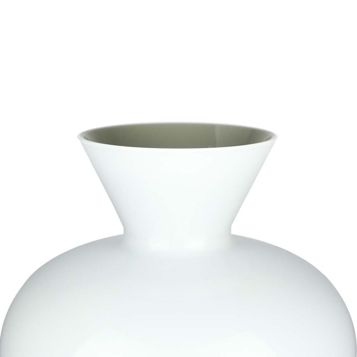 Venini Vaso Idria lattimo e talpa alto 27 cm