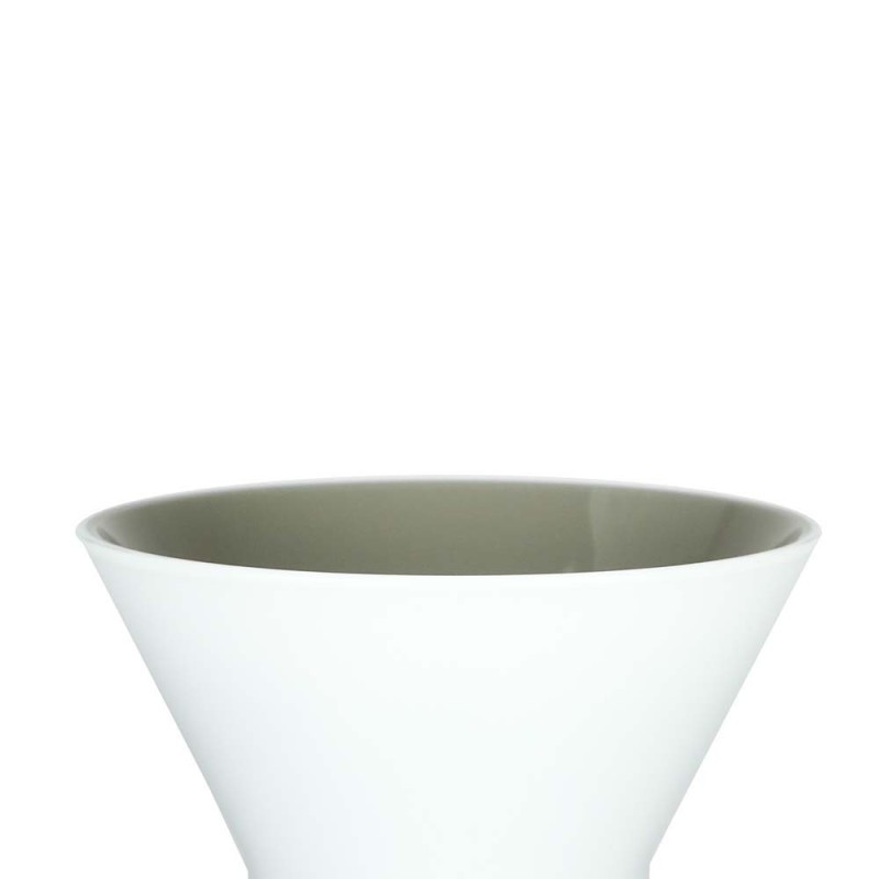 Vaso Idria Venini Lattimo e Talpa H27 cm in...