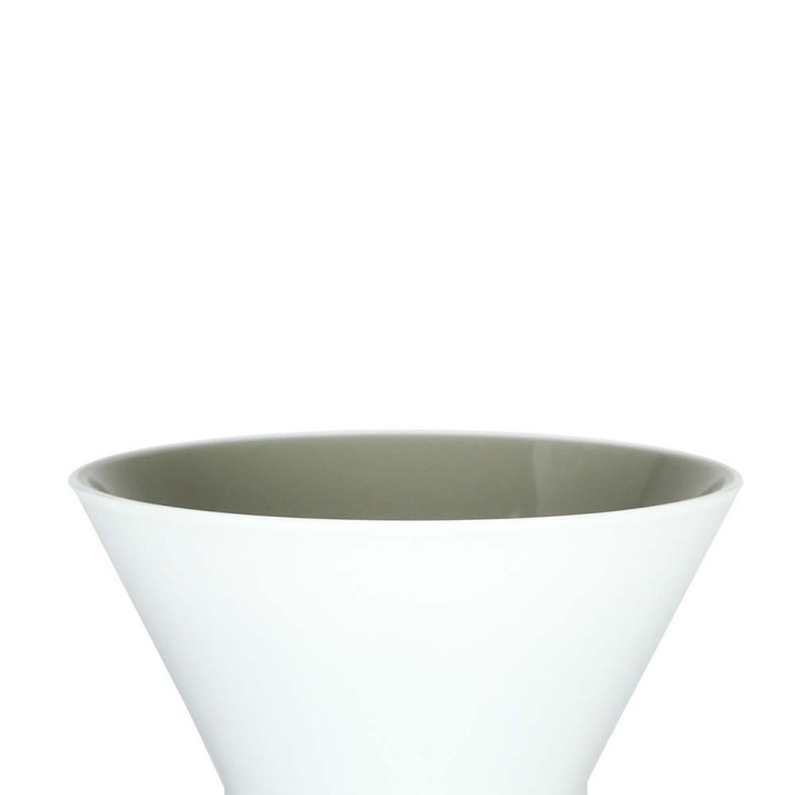 Venini Vaso Idria lattimo e talpa alto 27 cm