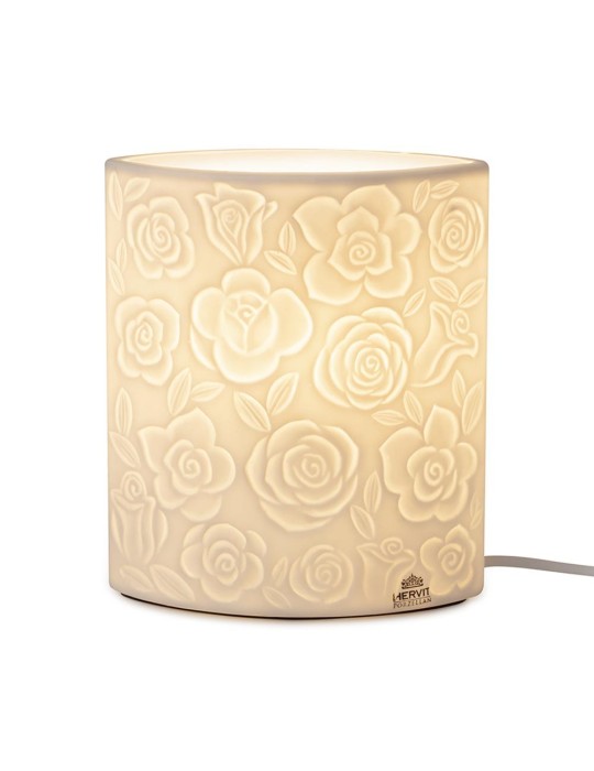 LAMPADA PORC.RILIEVO ROSE 14X9X16,5CM(H)