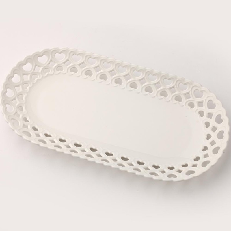 PIATTO OVALE PORC.TRAF.CUORI 15X30CM
