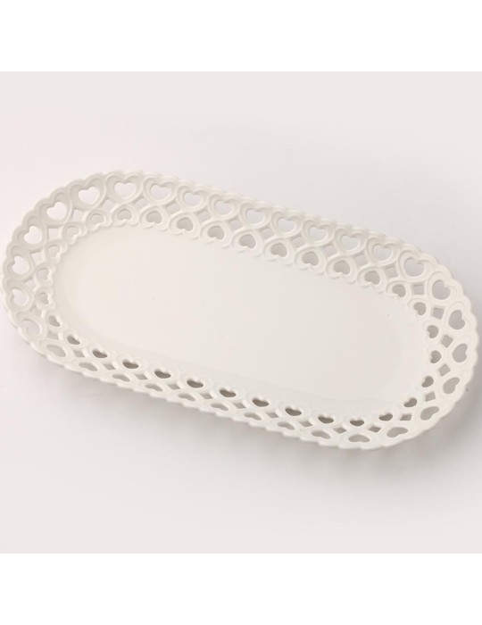 PIATTO OVALE PORC.TRAF.CUORI 15X30CM