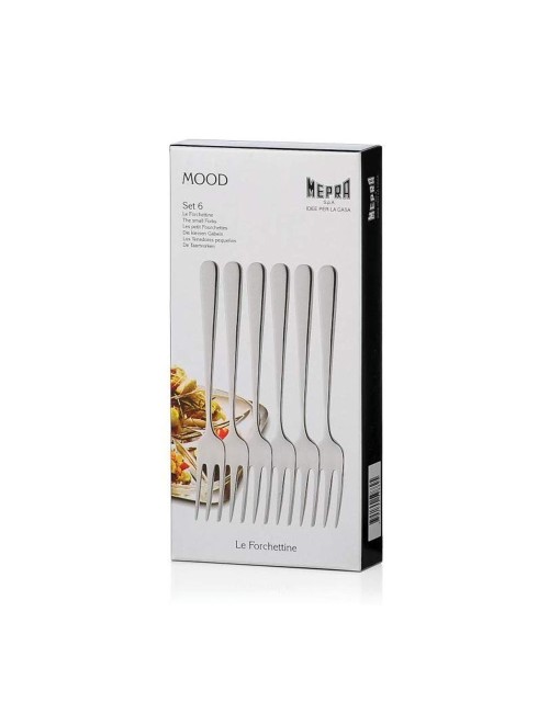 Mepra forchettine Mood 6 pz posate acciaio inox Mepra forchettine Mood 6 pz posate acciaio inox