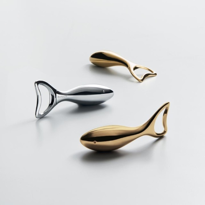 Bugatti Apribottiglie Lino con finitura oro 24 kt