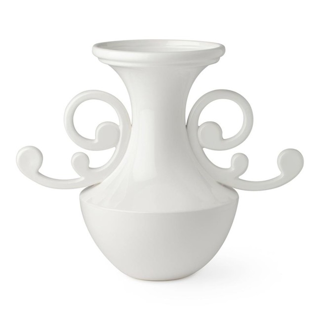 Vaso anfora medio in porcellana bianca