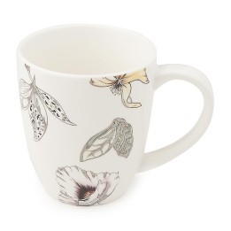 Hervit Mug Blooms in porcellana bianca 12,5 × 10 cm