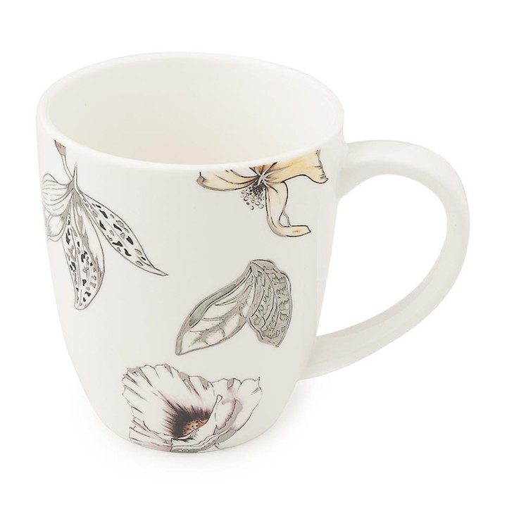 Hervit Mug Blooms in porcellana bianca 12,5 × 10 cm