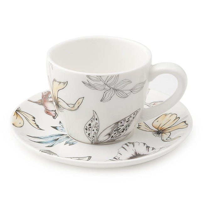 SET 2 TAZZINE CAFFE' PORC.BLOOMS 9X5,5CM
